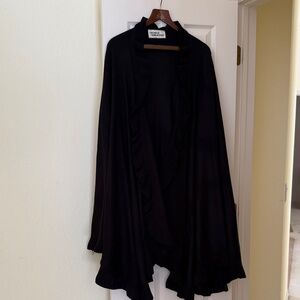 George Simonton Black Cape with Ruffle Trim